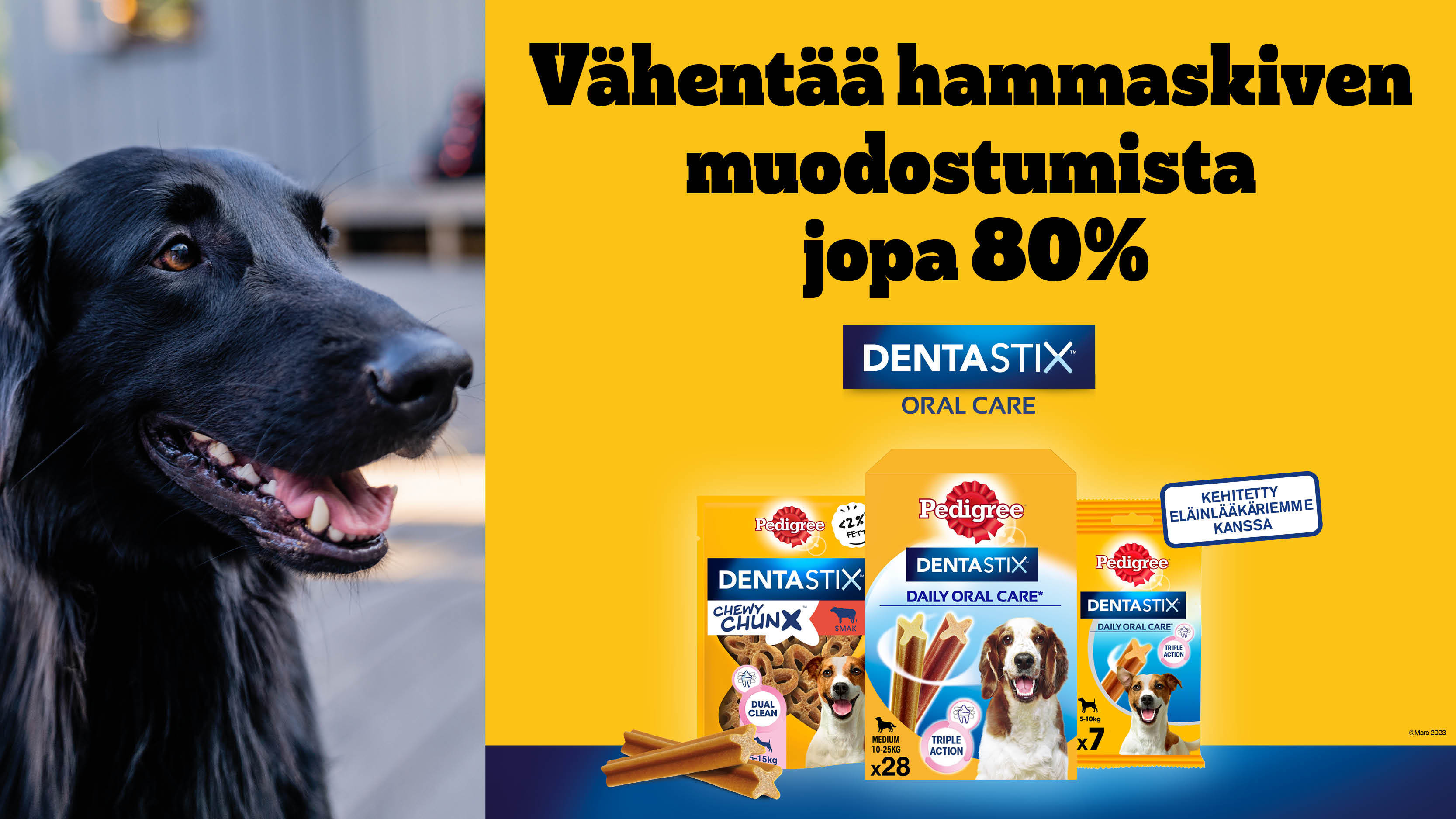 Vähentää hammaskiven mudostumista jopa 80%